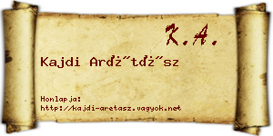 Kajdi Arétász névjegykártya
